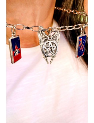 Melek Tarot Pentegram Charm Kolye